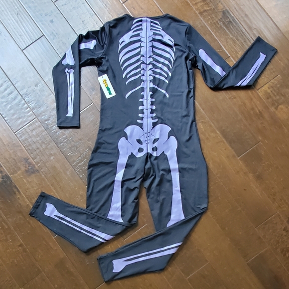 TIPSY ELVES SKELETON BODYSUIT BLACK & PURPLE SZ Halloween Plus XXL - Picture 3 of 7